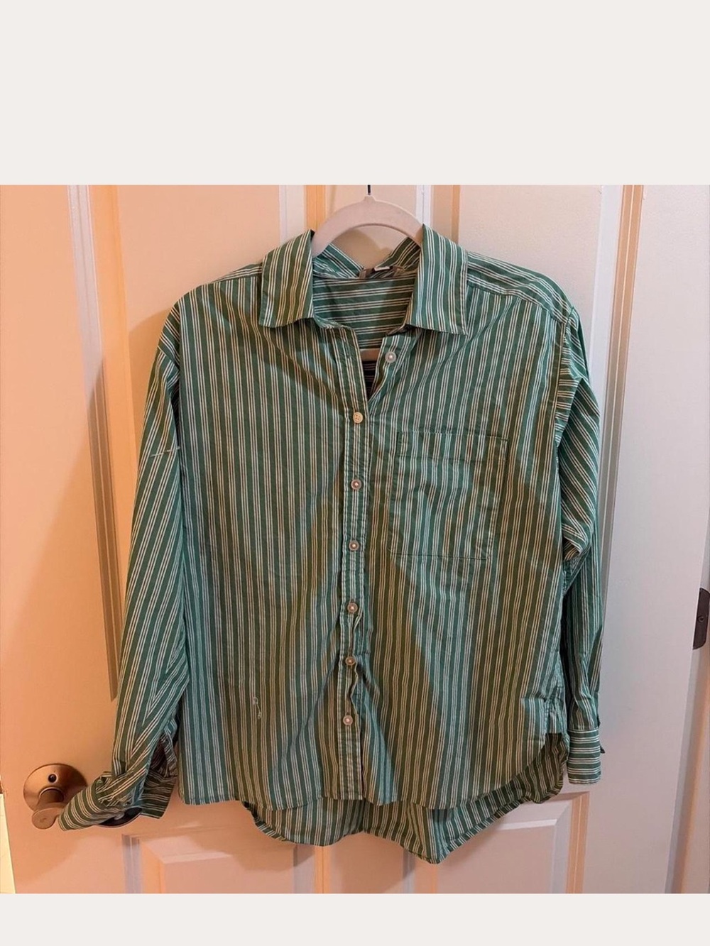 Loft oversized button down tee